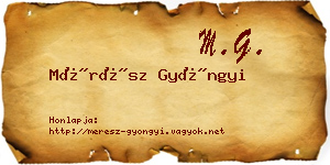 Mérész Gyöngyi névjegykártya