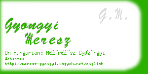 gyongyi meresz business card